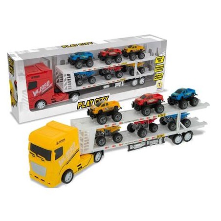 Teorema 68495 - Play City - Camion Bisarca a Frizione con Auto
