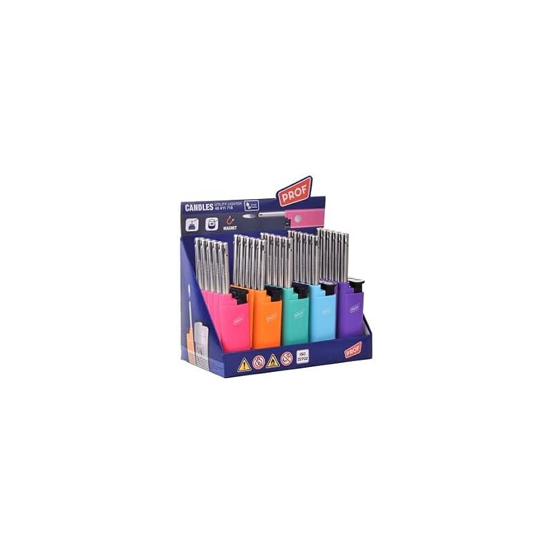 Polyflame 40411718 - Accendigas Corto Fisso con Magnete Conf. 25 pz