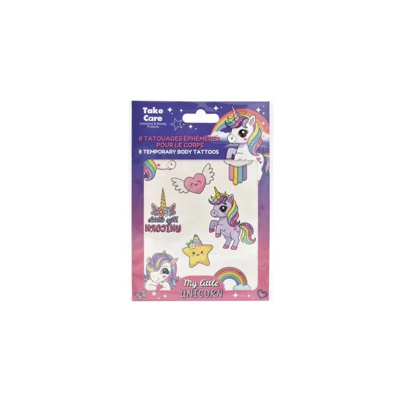 Take Care 40510081 - Blister 8 Tatuaggi Unicorn