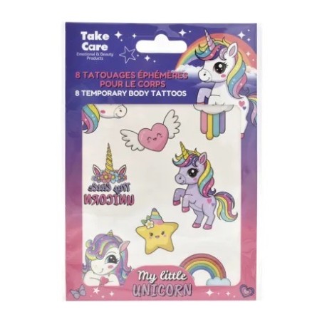 Take Care 40510081 - Blister 8 Tatuaggi Unicorn