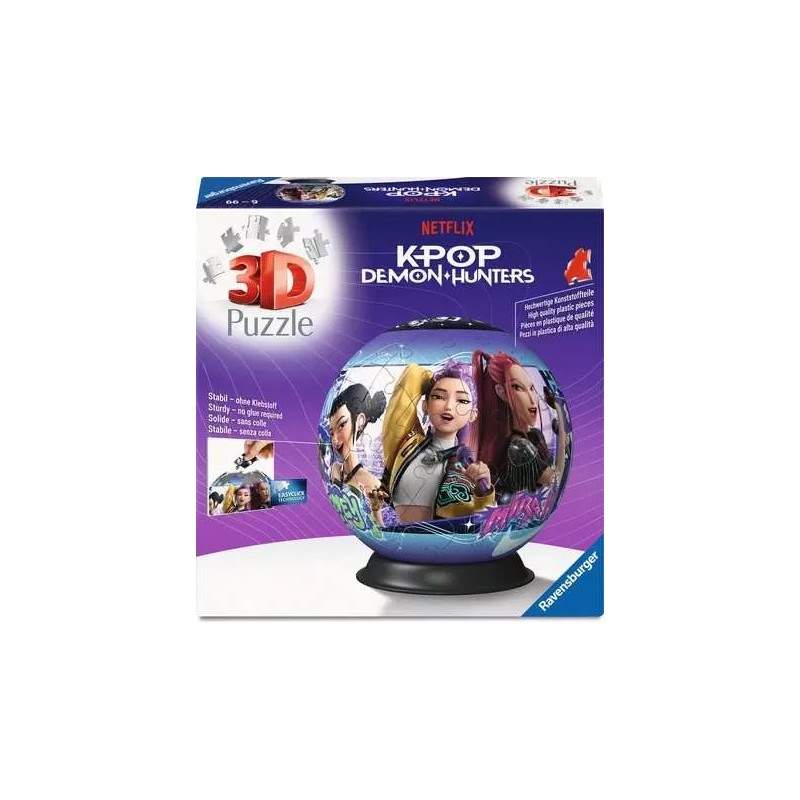Ravensburger 2885 - 3D Puzzle - KPop Demon Hunters Puzzle Ball K-Pop 72 pz