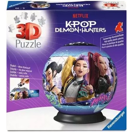 Ravensburger 2885 - 3D Puzzle - KPop Demon Hunters Puzzle Ball K-Pop 72 pz