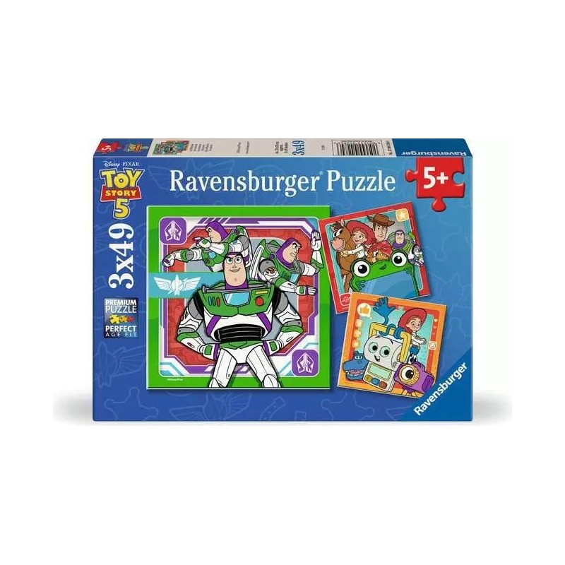 Ravensburger 4284 - Puzzle 3 x 49 Pezzi - Toy Story 5