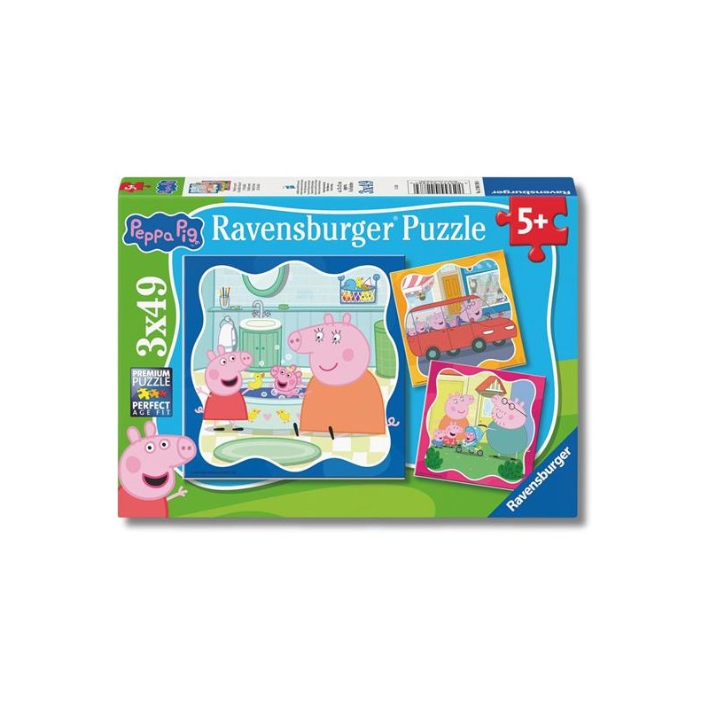 Ravensburger 4288 - Puzzle 3 x 49 Pezzi - Peppa Pig