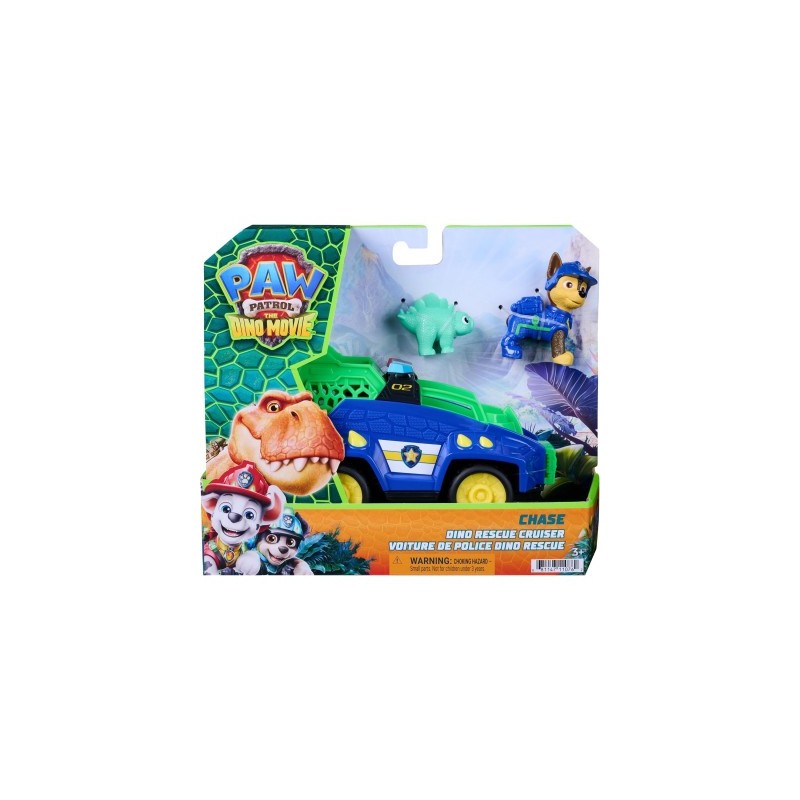 Spin Master 6075756 - Paw Patrol - Dino Rescue Veicolo Deluxe di Chase con Dinosauro