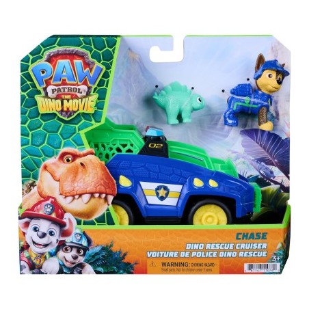 Spin Master 6075756 - Paw Patrol - Dino Rescue Veicolo Deluxe di Chase con Dinosauro
