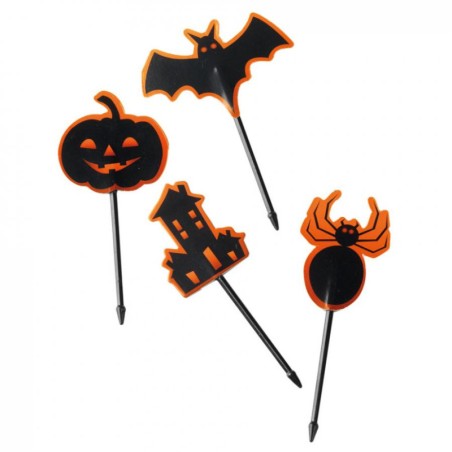 Ciao S0065 - Picks Halloween Zucca, Pipistrello e Ragno Conf.24 pz