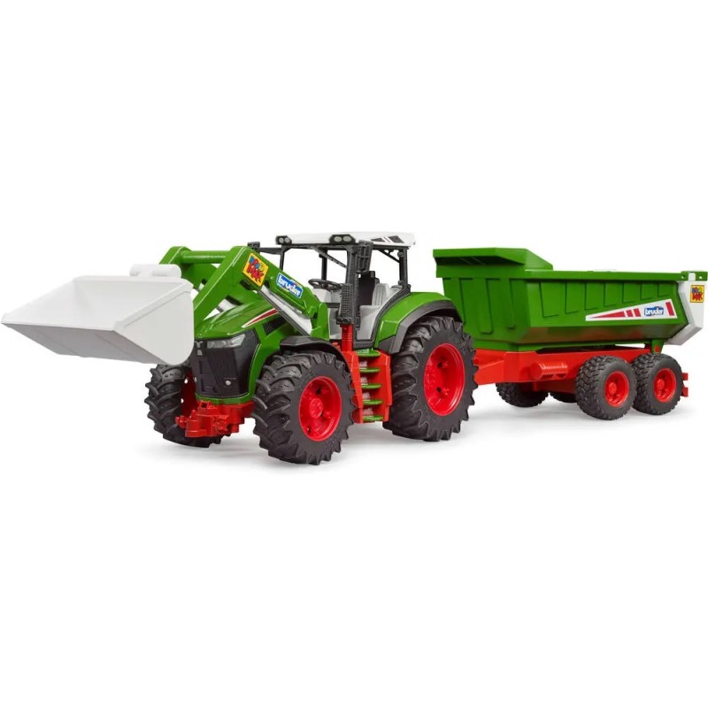 Bruder 3452 - Roadmax Trattore con Pala e Rimorchio