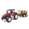 Bruder 3453 - Roadmax Trattore con Benna e Rimorchio Tronchi