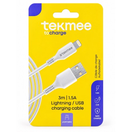 Tekmee 40430075 - Cavo Apple Lightning / Usb 1,5A 3 Mt
