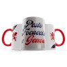 Acube 1193 - Tazza Mug Bianca/Rossa Pesto Focaccia Genoa