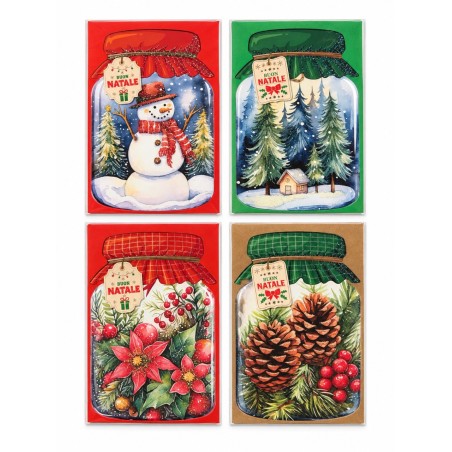 Blue 615 - Biglietti Auguri Natale Conf.12 pz