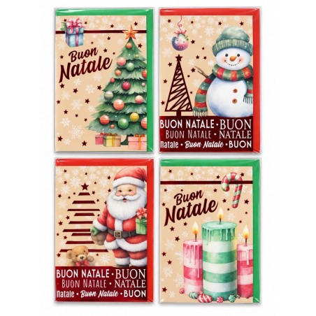 Blue 508 - Biglietti Buon Natale Conf.12 pz