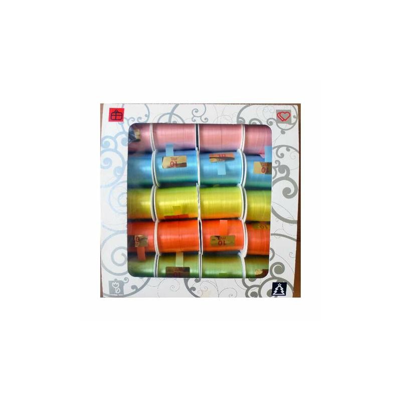 Inab 308 - Rocchetti Nastro 10mm x 10Mt Pastello Ass Conf.20 Rotoli
