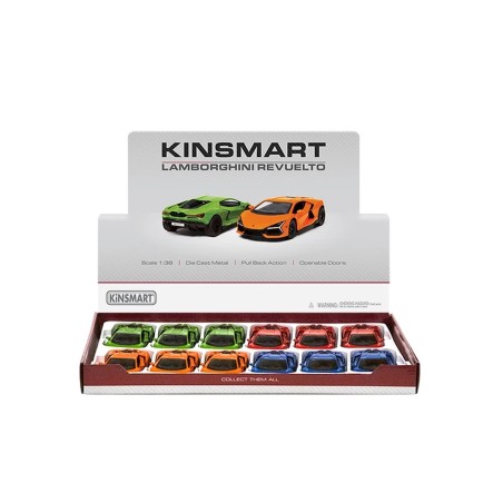 Easy Toys 18073 - Lamborghini Revuelto Retrocarica Die-cast Display 12 pz