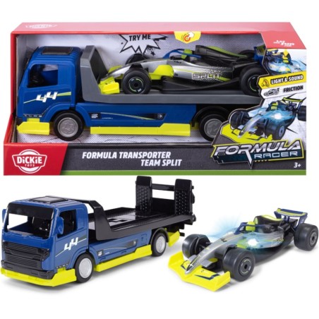 Simba 6600 - Dickie - Carro Attrezzi Formula 1 Transporter Luci e Suoni 35 cm