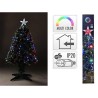 Koopman AFB000130 - Albero di Natale Decorativo In Fibra Ottica Multicolore 90 Cm
