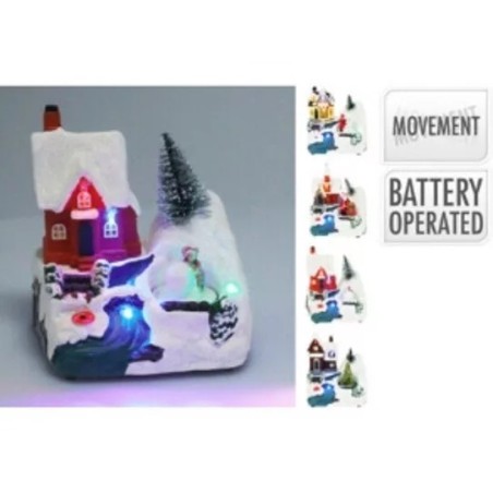 Koopman ASJ000400 - Scena Led a Batteria con Movimento 13 cm Ass