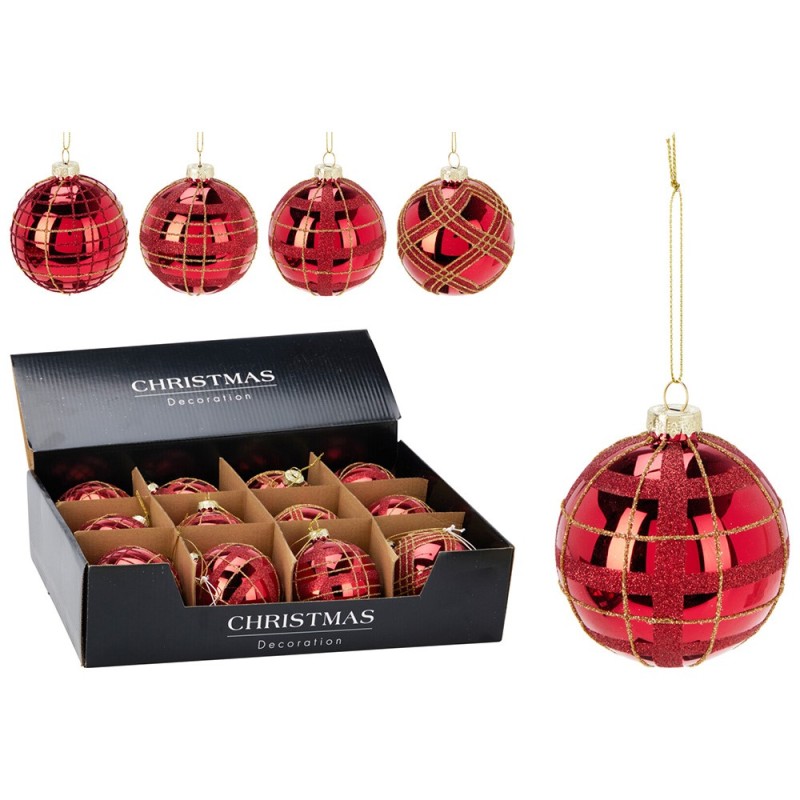 Koopman ABR220980 - Sfera Natale Rossa 8 cm