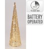 Koopman AMZ141510 - Albero Cono Oro 40 Led 60 cm a Batteria