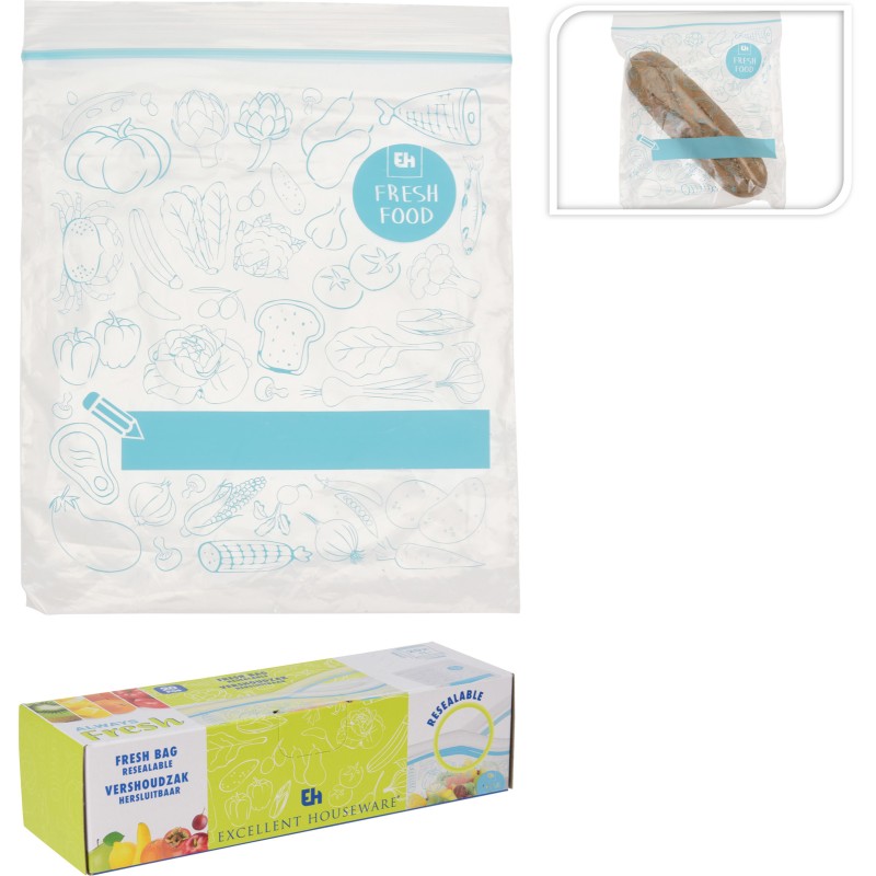 Koopman DD4000020 - Sacchetti Trasparenti per Alimenti Zip Conf. 20 pz