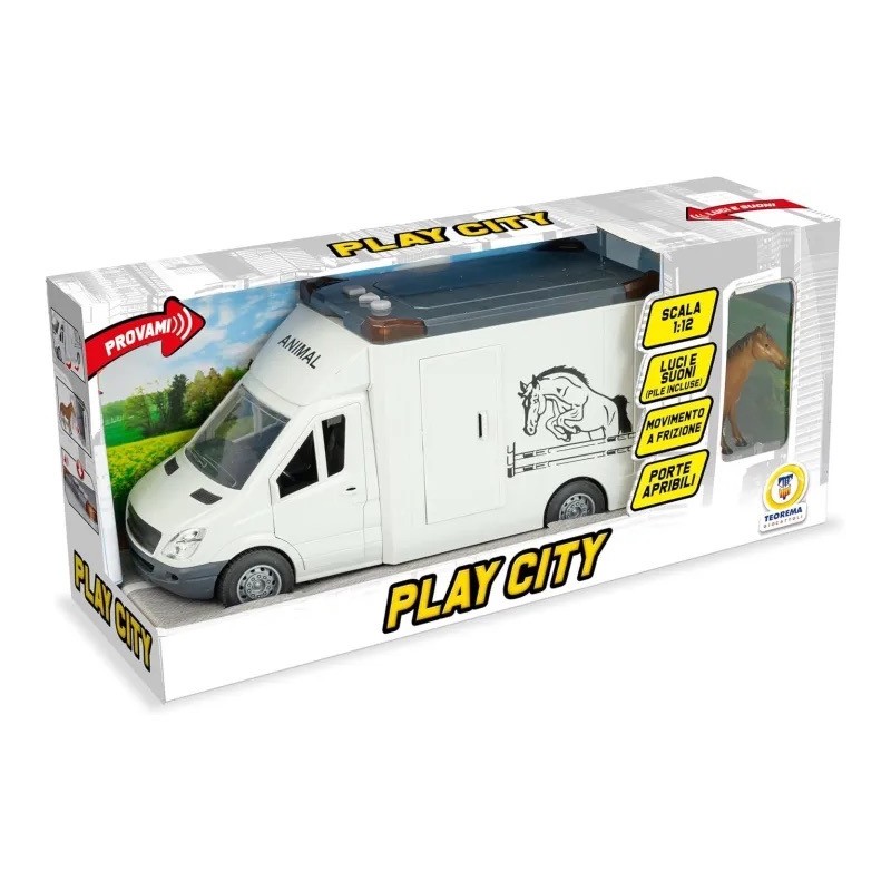 Teorema 68656 - Camion Trasporto Cavalli a Frizione Luci e Suoni Scala 1:12
