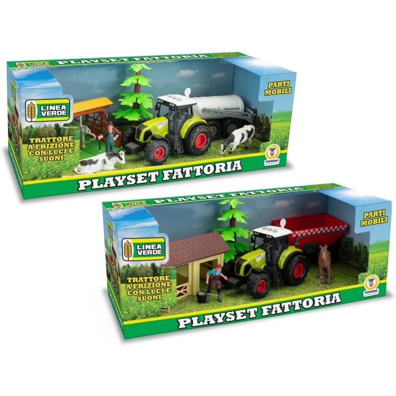 Teorema 80553 - Playset Fattoria con Stalla e Trattore a Frizione