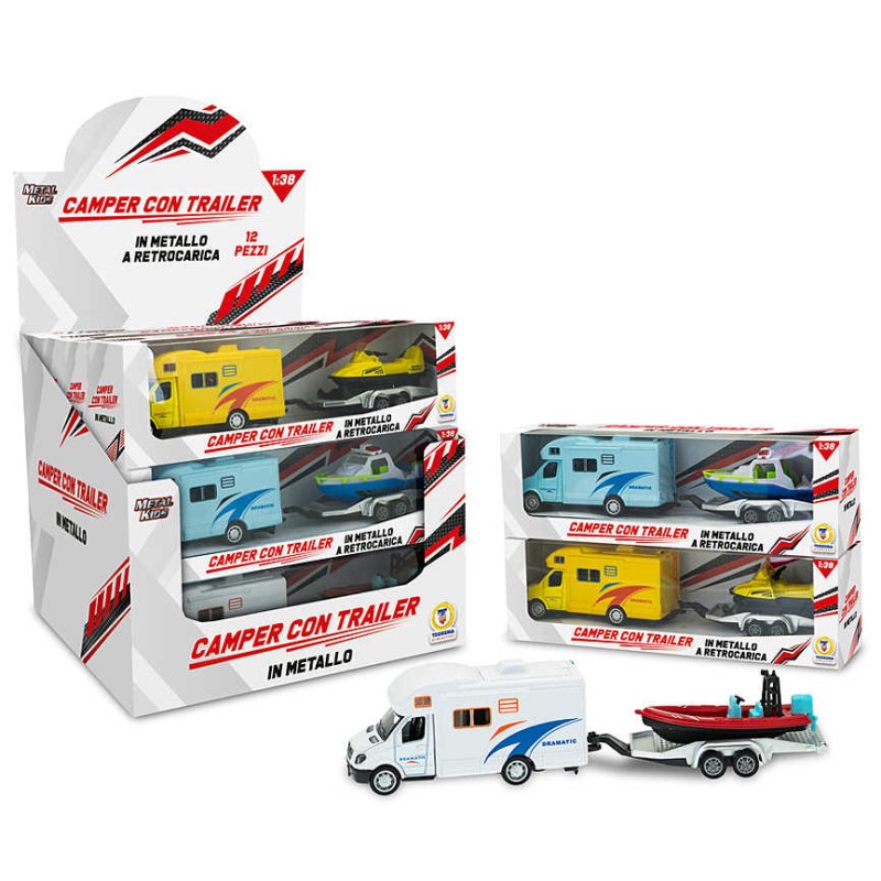 Teorema 81081 - Camper con Trailer Die-cast Ass