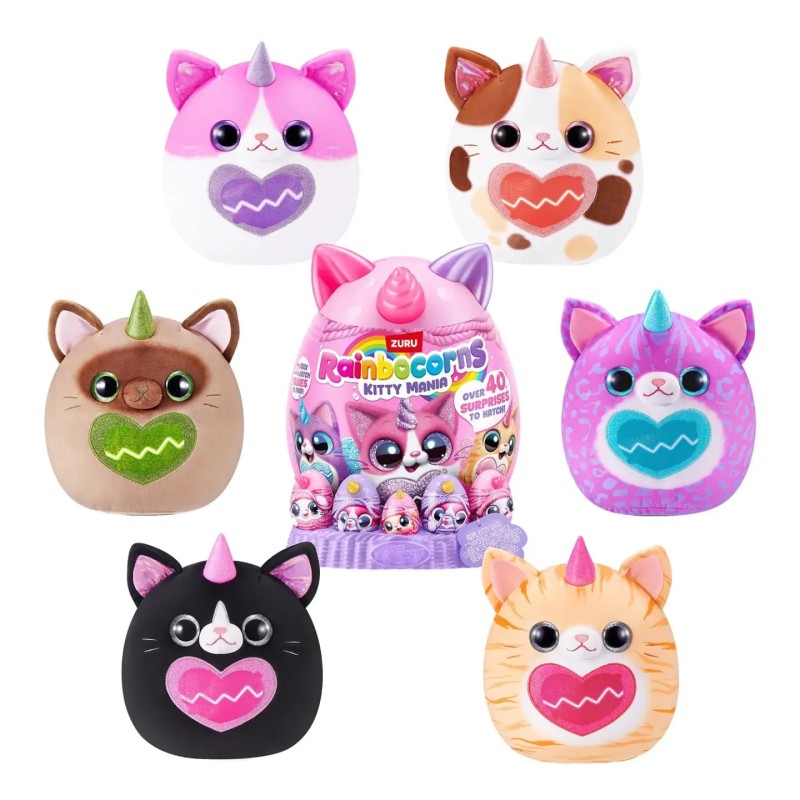 Zuru 92125 - Rainbocorns Eggzania Kitty Mania Serie 2