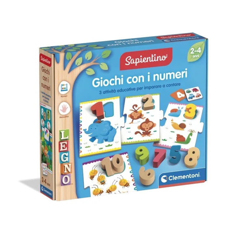 Clementoni 16708 - Sapientino - Giochi con i Numeri in Legno