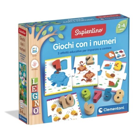 Clementoni 16708 - Sapientino - Giochi con i Numeri in Legno