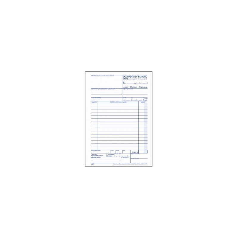 Bm 270.2 - Documento di Trasporto 2 Copie