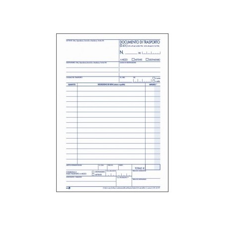 Bm 270.2 - Documento di Trasporto 2 Copie