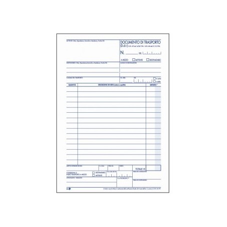 Bm 270.2 - Blocco Documento di Trasporto 2 Copie Conf.5 pz