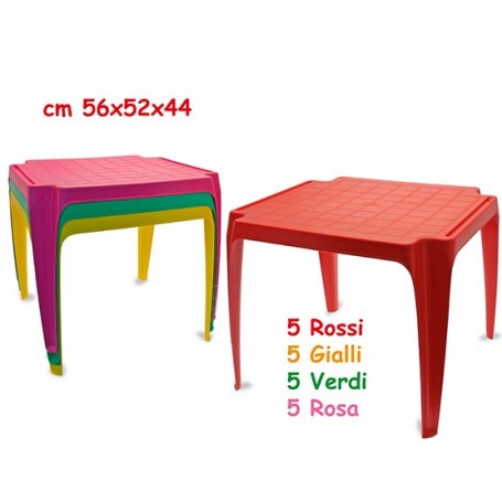 Teorema 64371 - Tavolo Bimbi In Plastica h 56 Cm