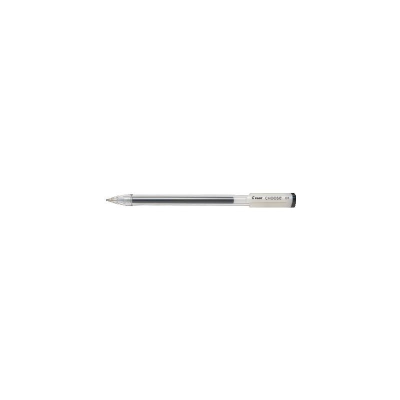 Pilot 7398 - Penna A Sfera Choose Punta Fine 0,7 mm Nero Brillante E Vivace