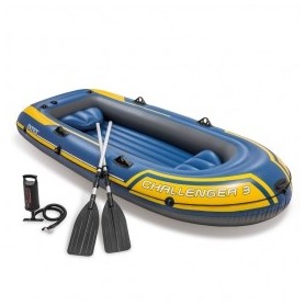 Intex 68370 - Canotto Challenger 3 Boat 295x137x43 Set con Remi e Gonfiatore