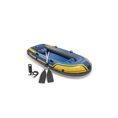 Intex 68370 - Canotto Challenger 3 Boat 295x137x43 Set con Remi e Gonfiatore