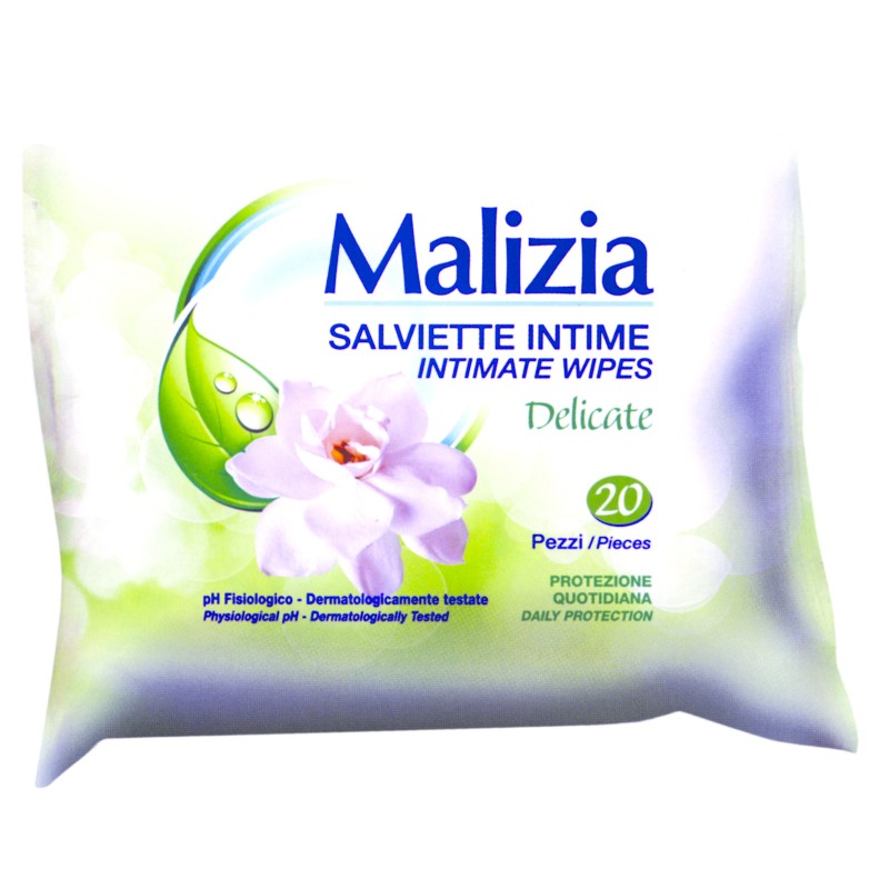 Malizia 184480 - Salviette Intime Camomilla Busta 20 pz
