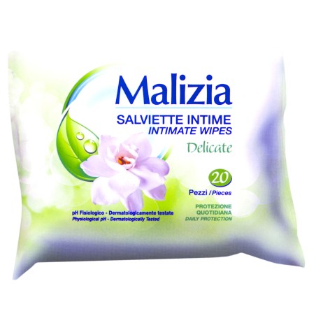 Malizia 184480 - Salviette Intime Camomilla Busta 20 pz