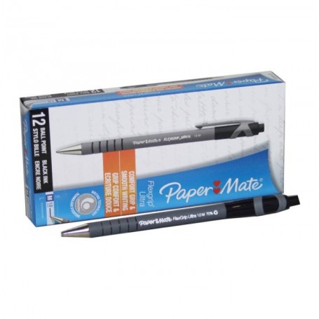 Paper Mate 6511 - Penna Flexgrip Ultra M Nera Conf 12 pz