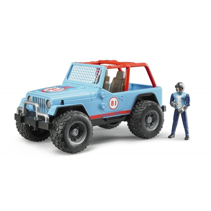 Bruder 2541 - Jeep Cross Country Racer Blu Con Pilota